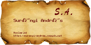 Surányi András névjegykártya